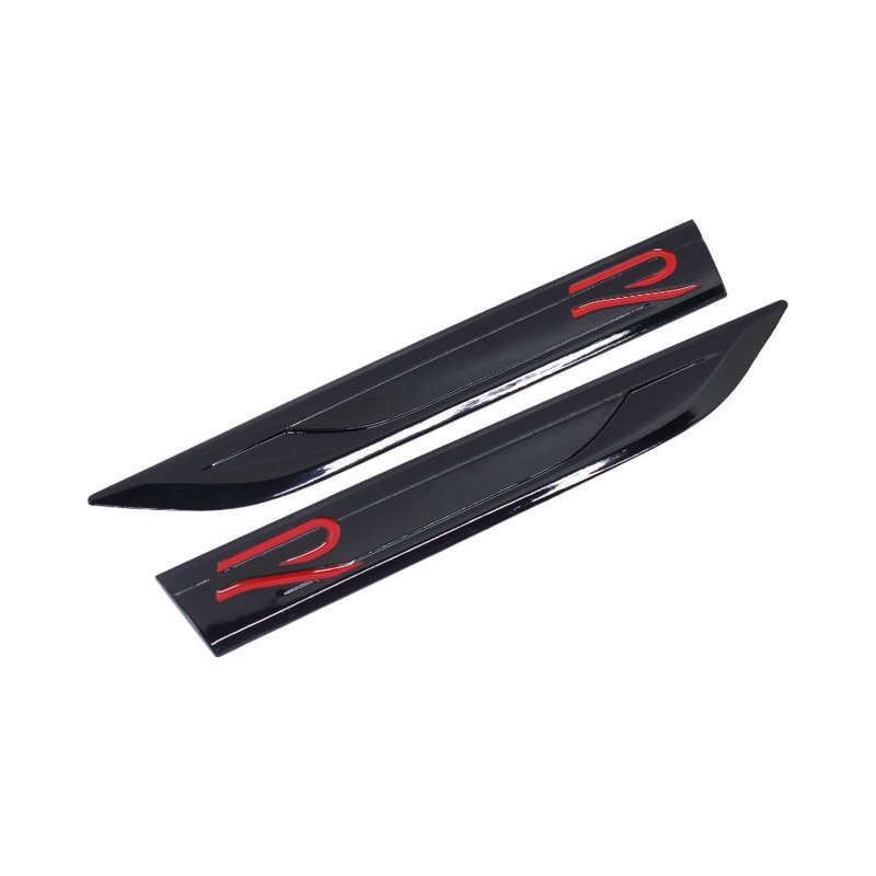 R Mk8 Black &amp; Red Fender Badges (20x3cm)