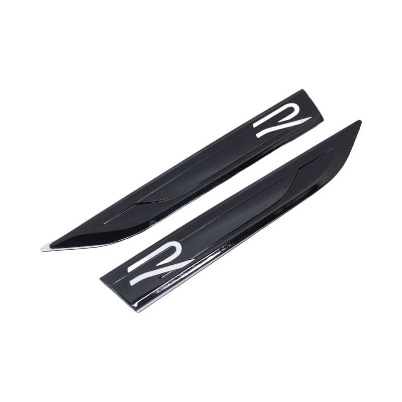 R Mk8 Black &amp; White Fender Badges (20x3cm)