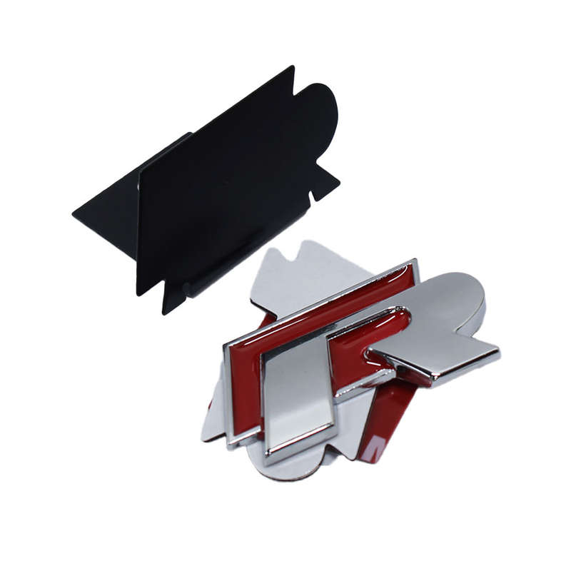 R-Line Red &amp; Chrome Grille Badge