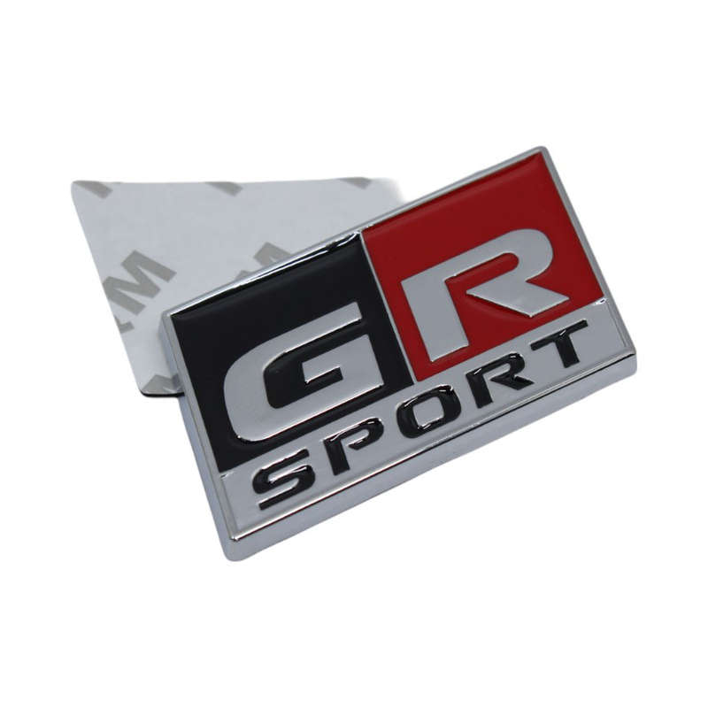 GR Sport Red &amp; Chrome Sticker Badge