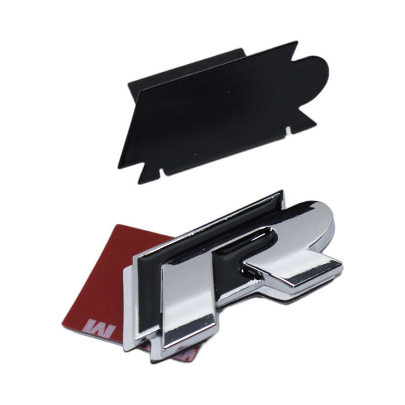 R-Line Black and Chrome Grille Badge