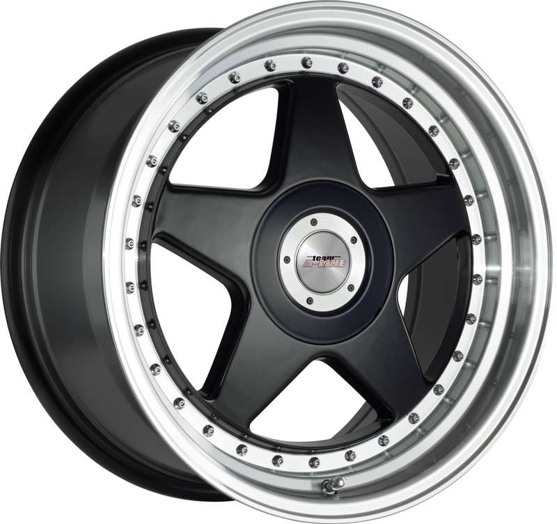17" A-Line Swag 4/100 &amp; 4/114 Black &amp; Silver Alloy Wheels