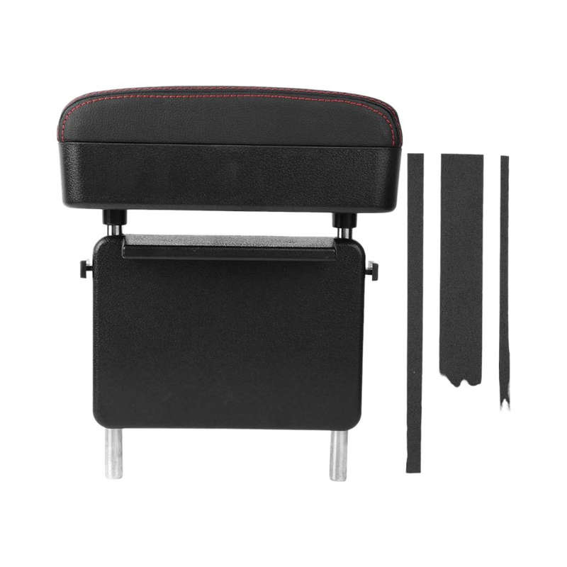 Slim-Line Black with Red Stitches Armest and Storage Console