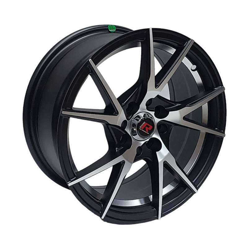 15" GR5336 4/100 &amp; 4/108 Matt Black Machine Face Alloy Wheels
