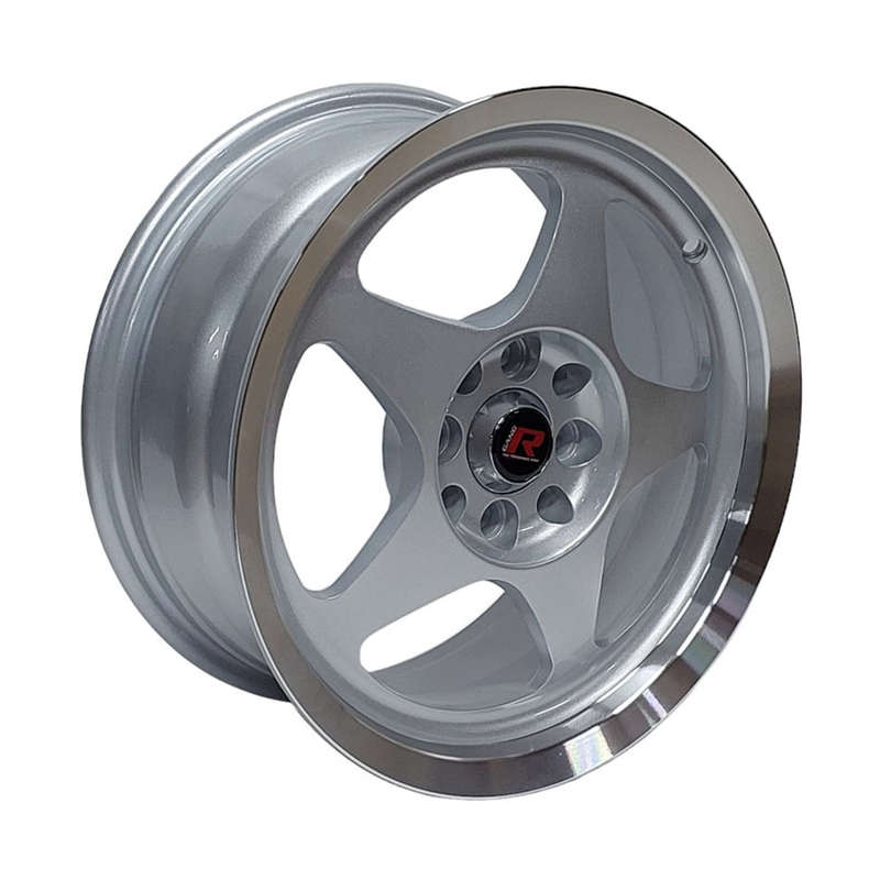 15" GR5868F 4/100 &amp; 4/108 Silver Machine Lip Alloy Wheels
