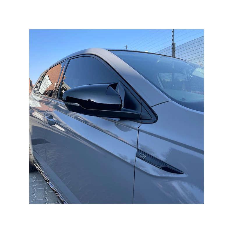 Gloss Black M4 Design Stick on Mirror Covers for VW Polo AW 2018