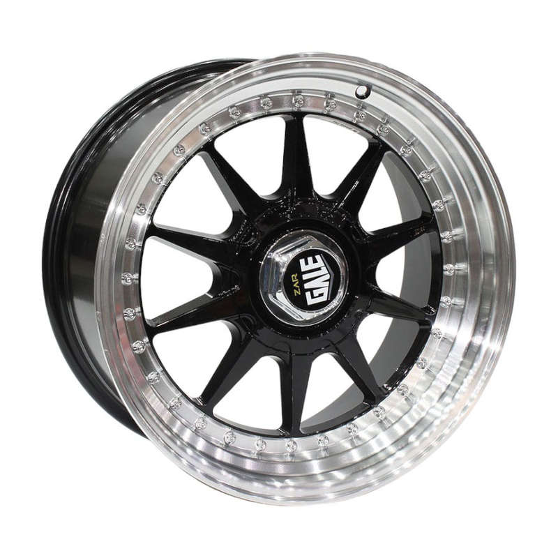 17" F1214 4/100 &amp; 4/108 Black Machine Lip alloy Wheels