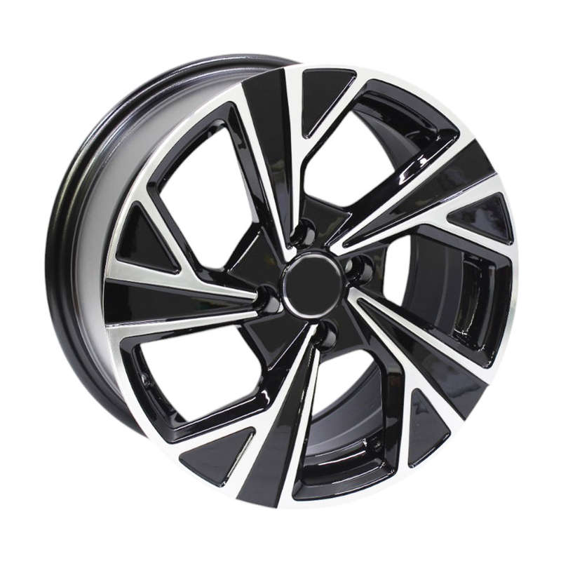 15" GR152007 4/100 Black Machine Face Alloy Wheels