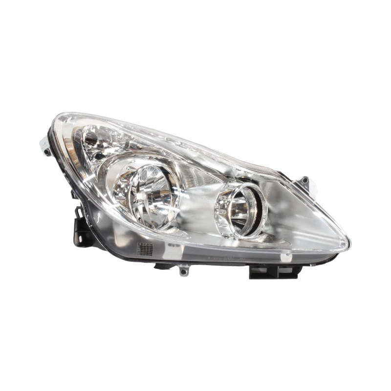 Replacement Headlight for Opel Corsa 2007-2011 Chrome w/socket (RHS)