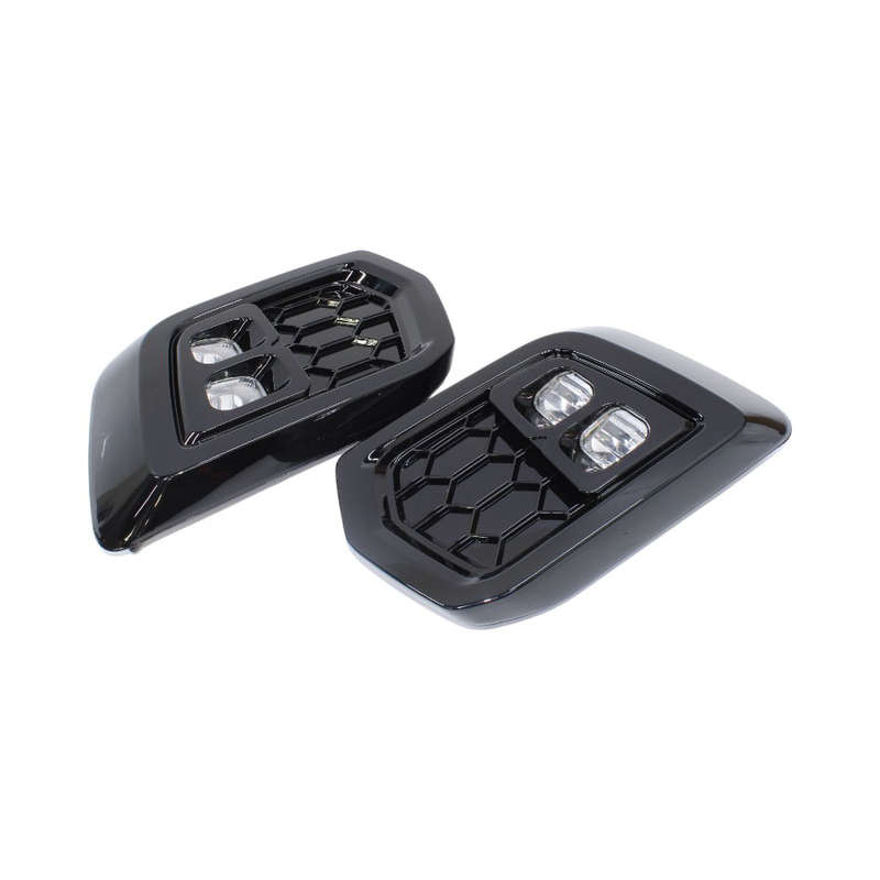 Ford Ranger 2019 Wildtrak Gloss Black LED Foglight Cover with Indicator (non-oem)