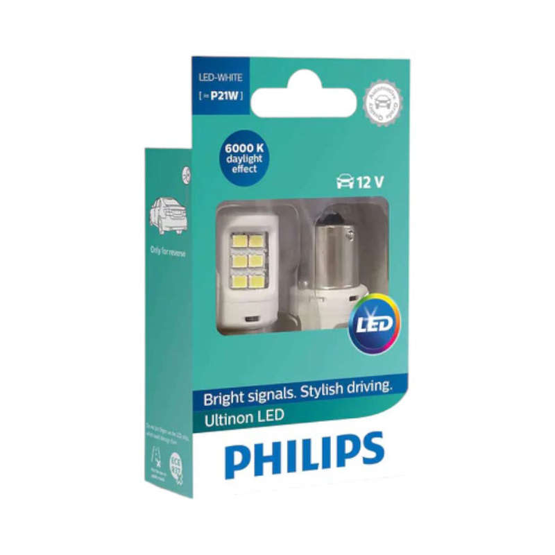 Philips P21W Ultion White LED Bulbs (pair)