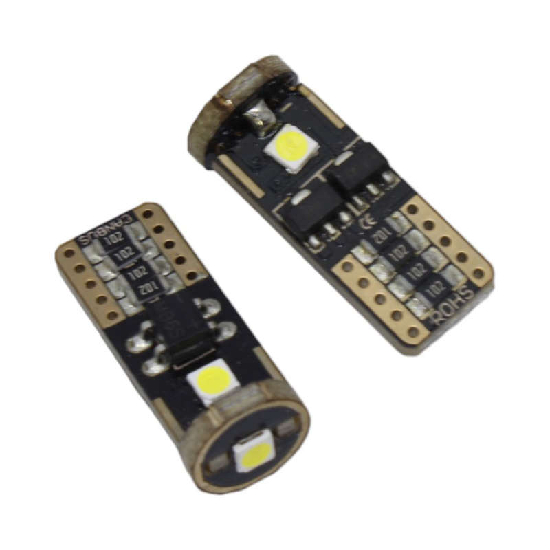T10 Push in SMD LED Parklight Bulbs with Cancellor (Pair)