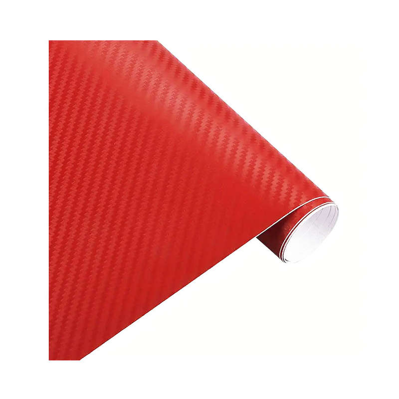 Carbon Fibre Vinyl Adhesive Sheet - Red (200x125cm)