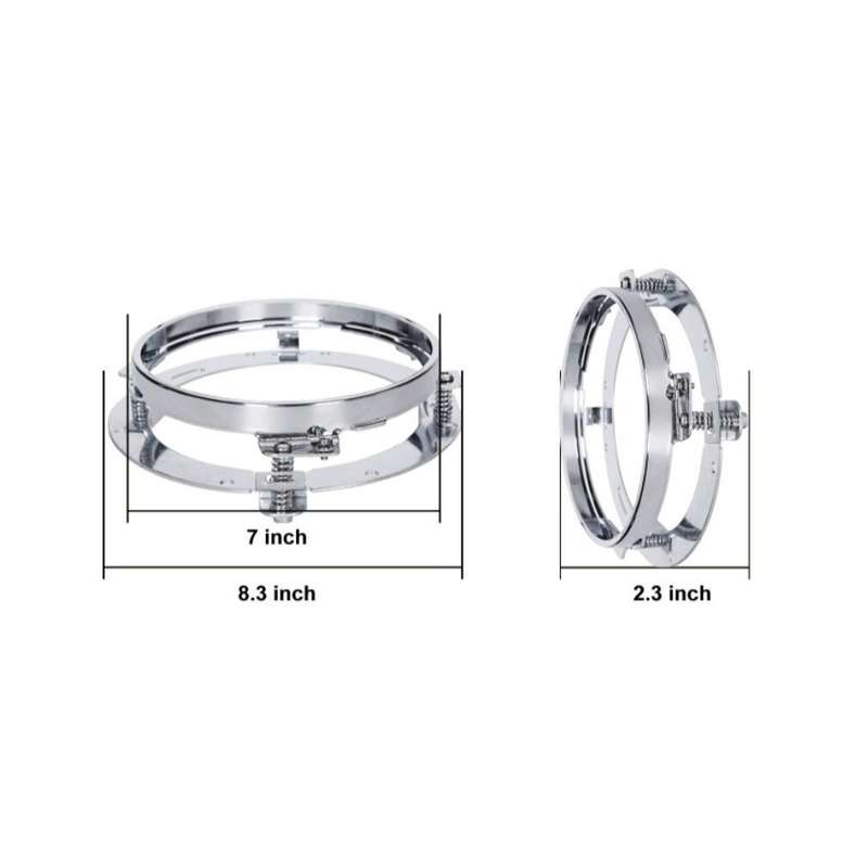 LED360 Matt Black Bracket for 7" Headlights