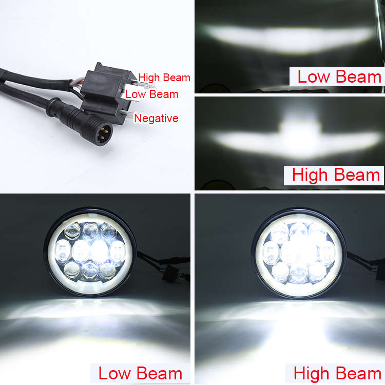 LED360 5.75" High/Low Beam 80w CREE LED Headlight with RGB Lighting Control (suitable for Harley ...