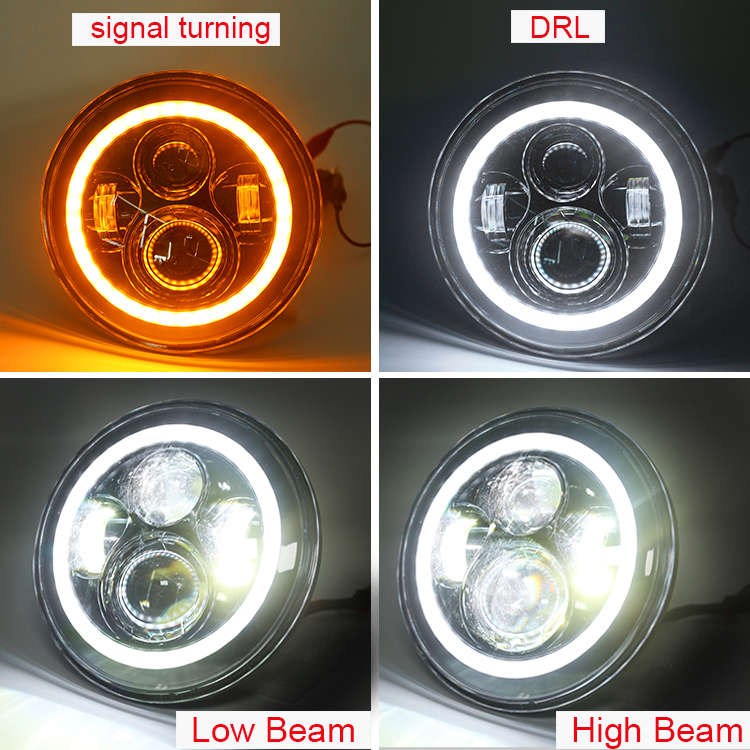 LED360 7" High/low Beam LED Headlight with Indicator Suitable for Harley Davidson (each)