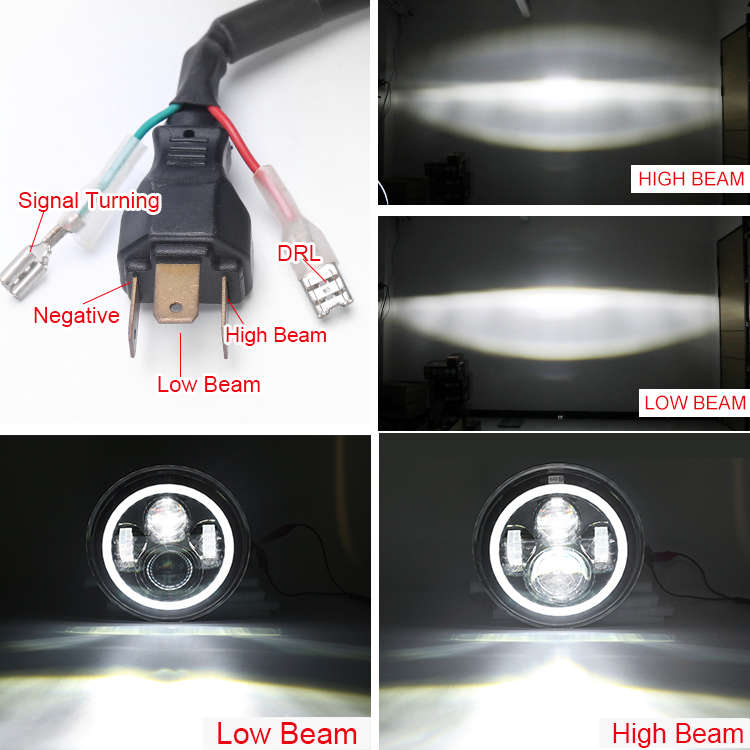 LED360 7" High/low Beam LED Headlight with Indicator Suitable for Harley Davidson (each)