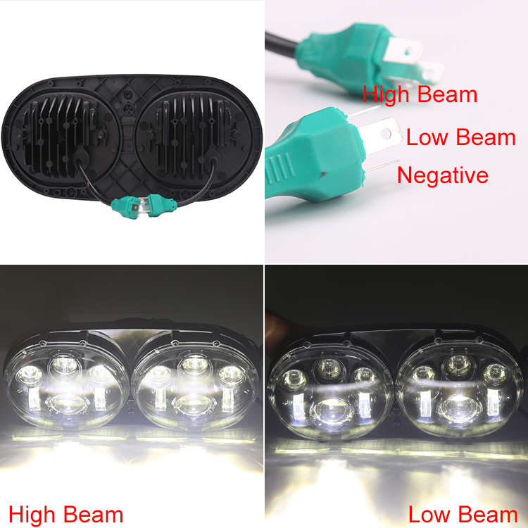 LED360 Double Headlight Kit for Harley Davidson