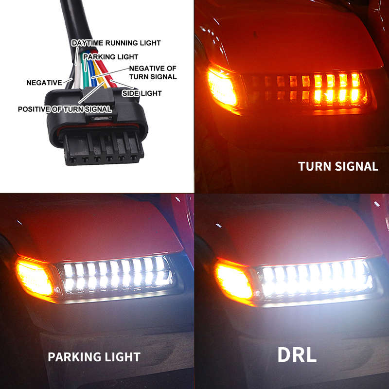 LED360 Double Track Running Waterfall Design DRL Lights for Jeep (indicator, park &amp; spot)