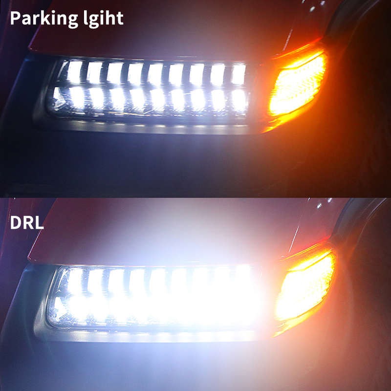 LED360 Double Track Running Waterfall Design DRL Lights for Jeep (indicator, park &amp; spot)
