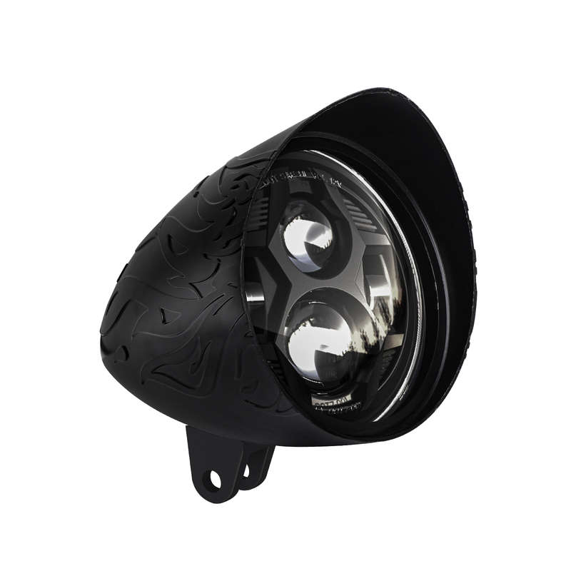 LED360 5.75" Matt Black Headlight Housing (excludes lamp)