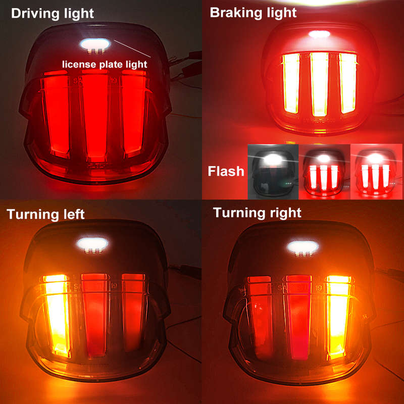 LED360 Eagle Claw LED Tail Light brake light fit for Harley Davidson (Black)