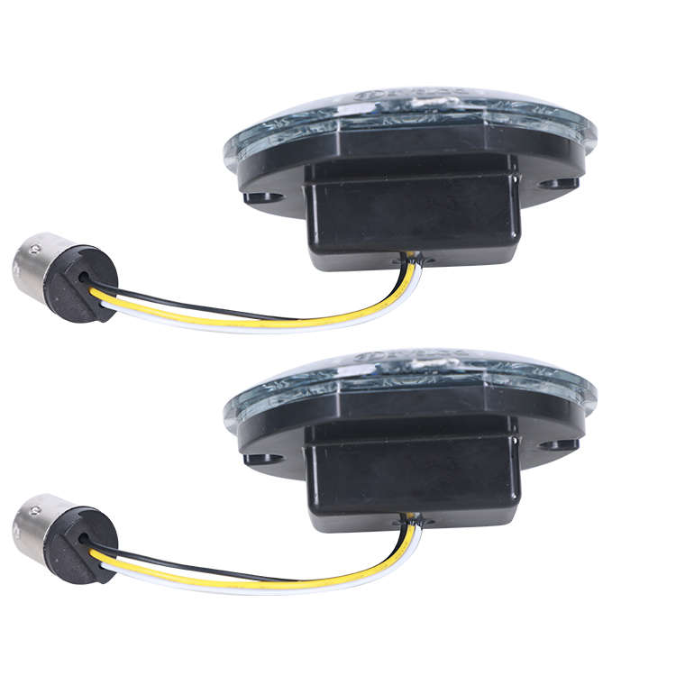 LED360 Running Light-All LEDs Lighting/Brake Light (85mm White &amp; Amber for Turning) - pair