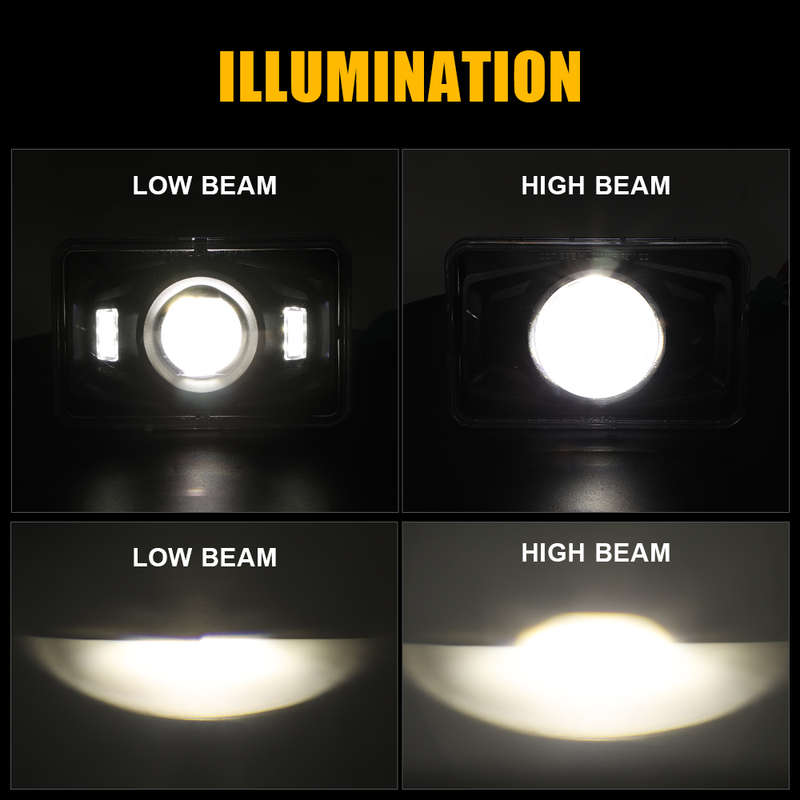 LED360 4X7" LED Replacement for Sealed Beam( 2 pairs hi beam, 2 pairs low beam)