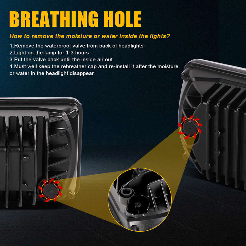 LED360 4X7" LED Replacement for Sealed Beam( 2 pairs hi beam, 2 pairs low beam)