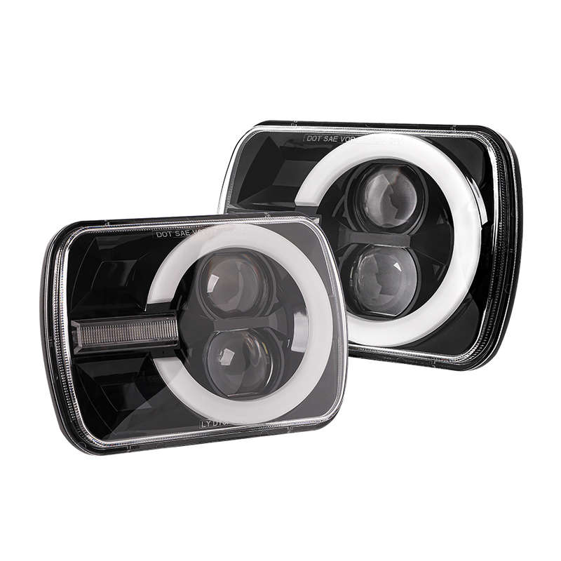 LED360 5X7" LED Replacement for Sealed Beam with DRL with Halo Ring
