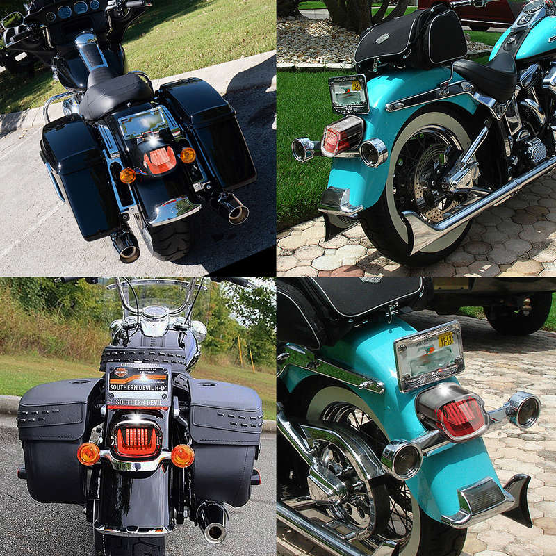LED360 Hover taillight for Harley davidson 2 Clear +2 Smoked