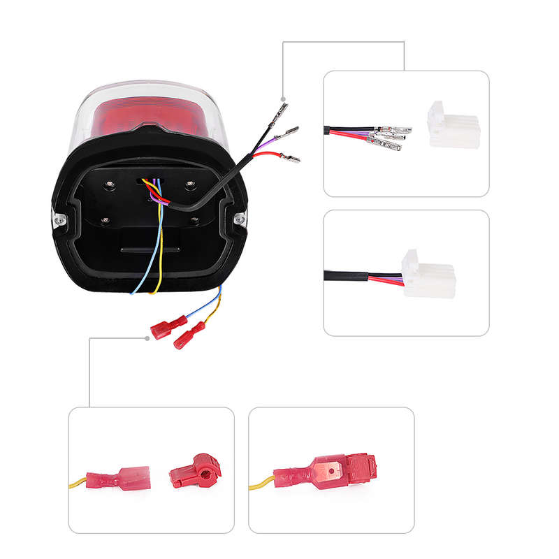 LED360 Hover taillight for Harley davidson 2 Clear +2 Smoked