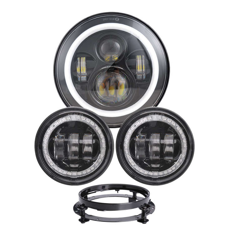 LED360 RGB Magic Lighting 7" &amp; 2 x 4.5" Headlamp Kit for Harley Davidson