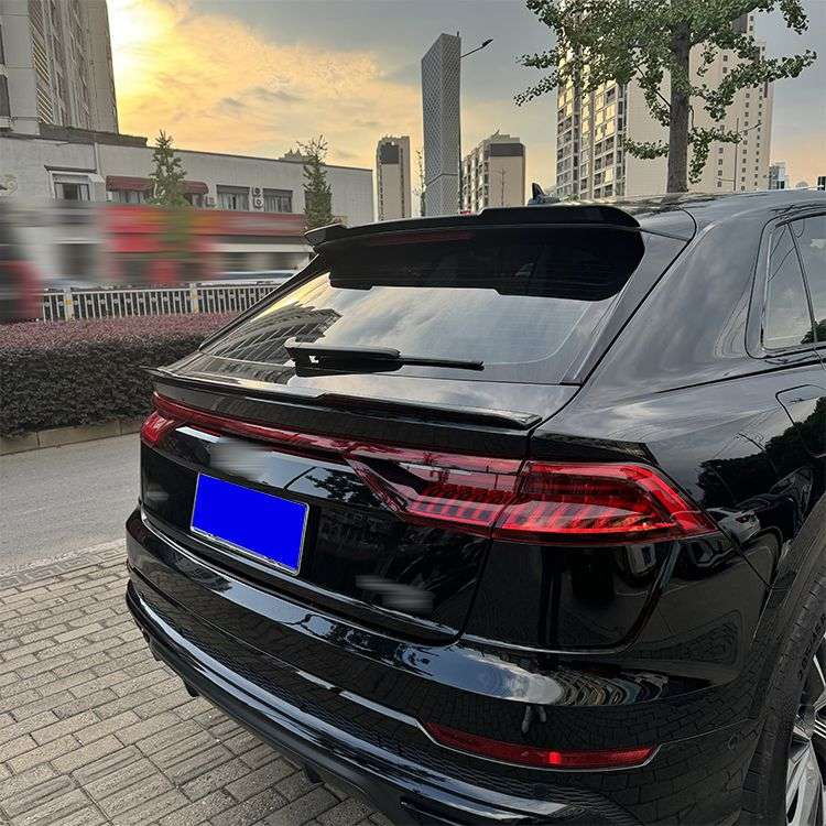 Audi Q8 2018 Mid Tailgate Spoiler Gloss Black