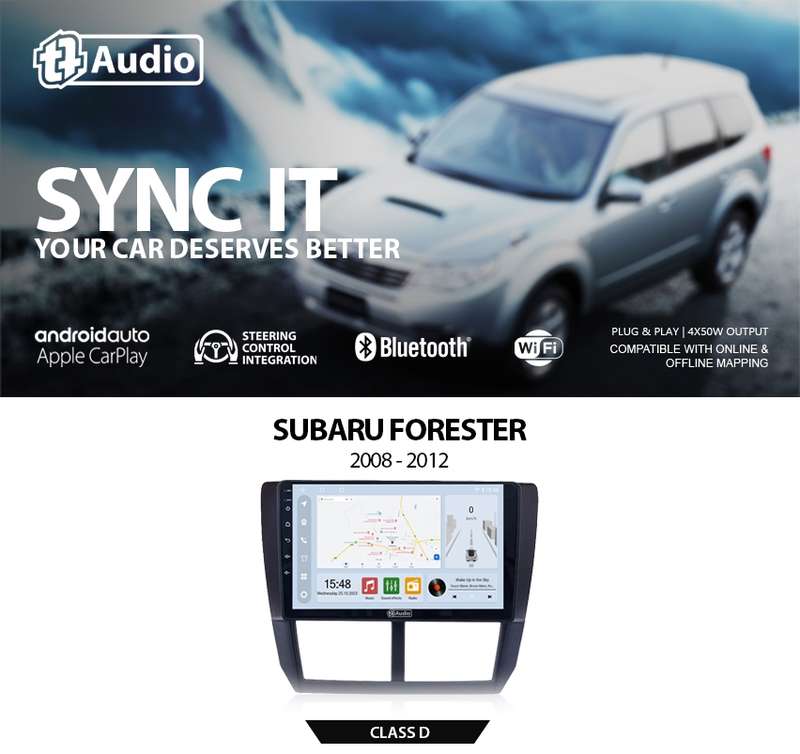 TT Audio 9" replacement radio for SUBARU FORESTER 2008-2012 (CLASS D)