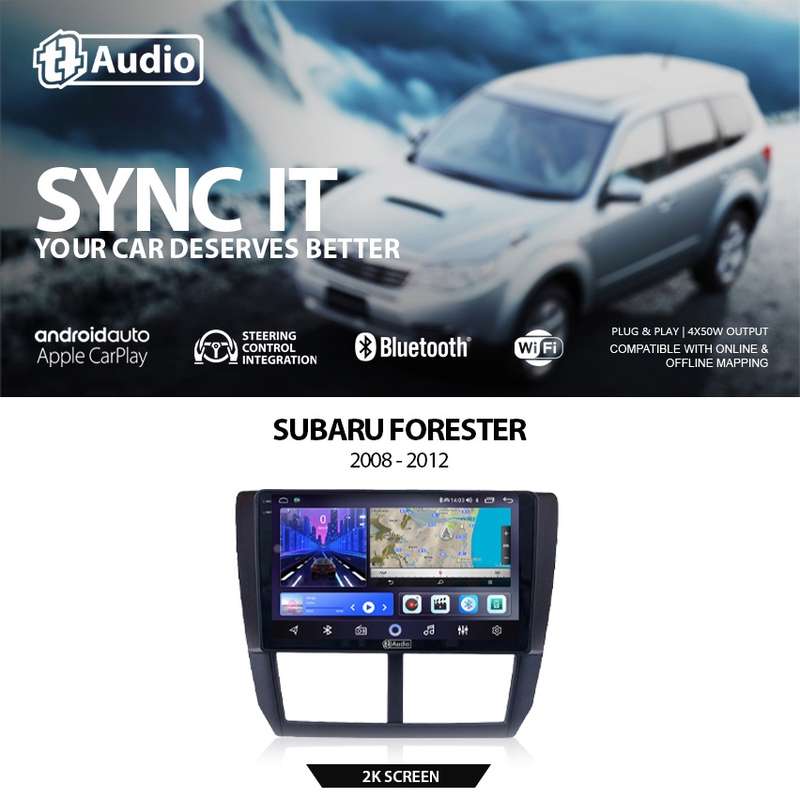 TT Audio 9" replacement radio for SUBARU FORESTER 2008-2012 (2K SCREEN)