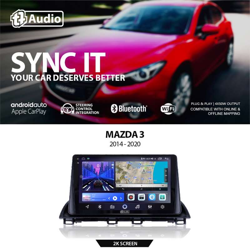 TT Audio 9" Replacement Radio for MAZDA 3 2014-2019 (2K SCREEN)