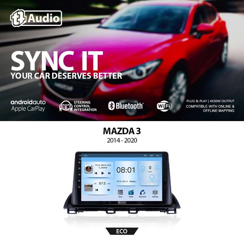 TT Audio 9" Replacement Radio for MAZDA 3 2014-2019 (ECO)