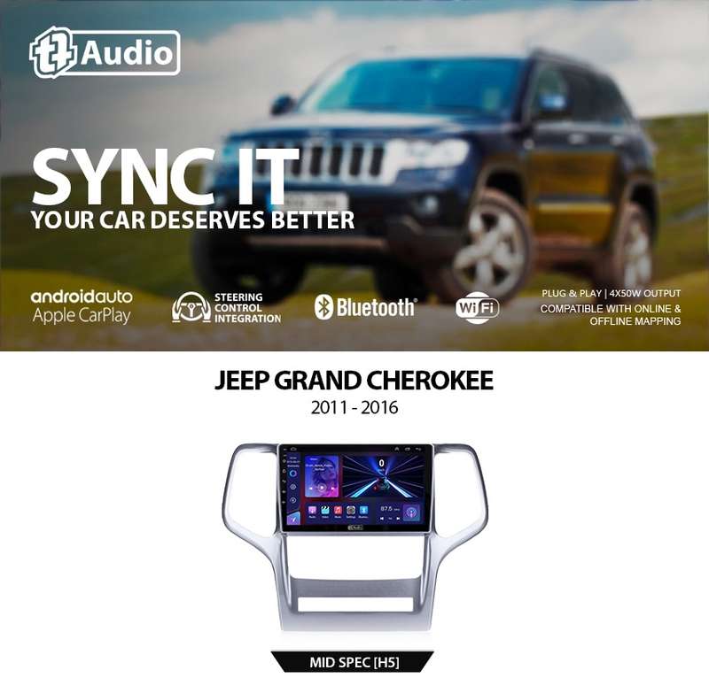 TT Audio 10" replacement radio for JEEP Grand Cherokee 2011- 2015 (MID SPEC)