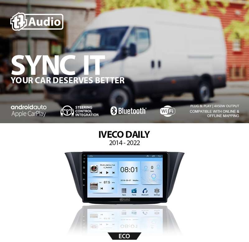 TT Audio 9" replacement radio for IVECO DAILY 2014-2022 (ECO)