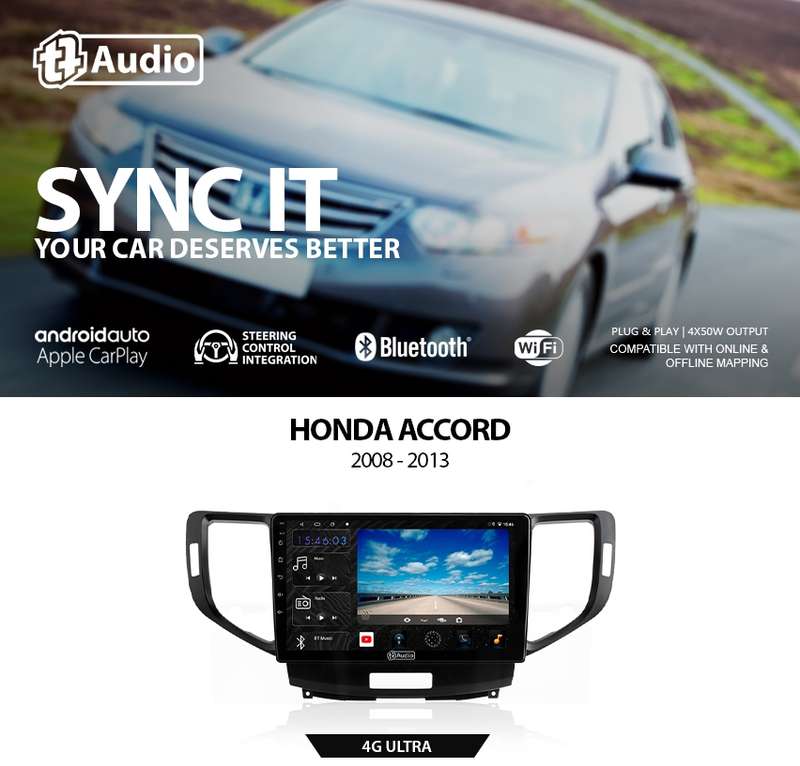 TT Audio 9" replacement radio for HONDA ACCORD 2008 - 2012 (4G ULTRA)