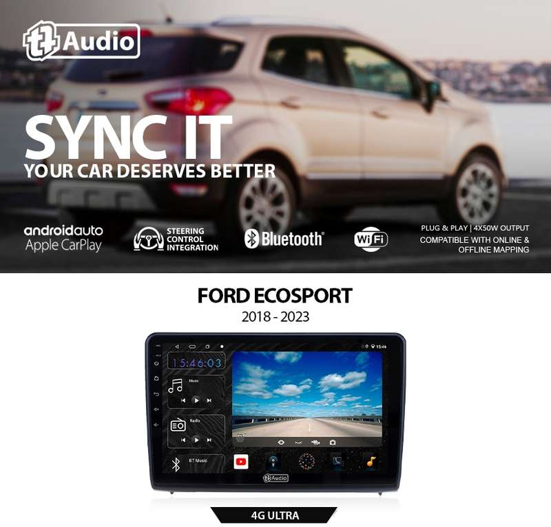 TT Audio 10" replacement radio FORD Ecosport 2018-2019 (4G ULTRA)
