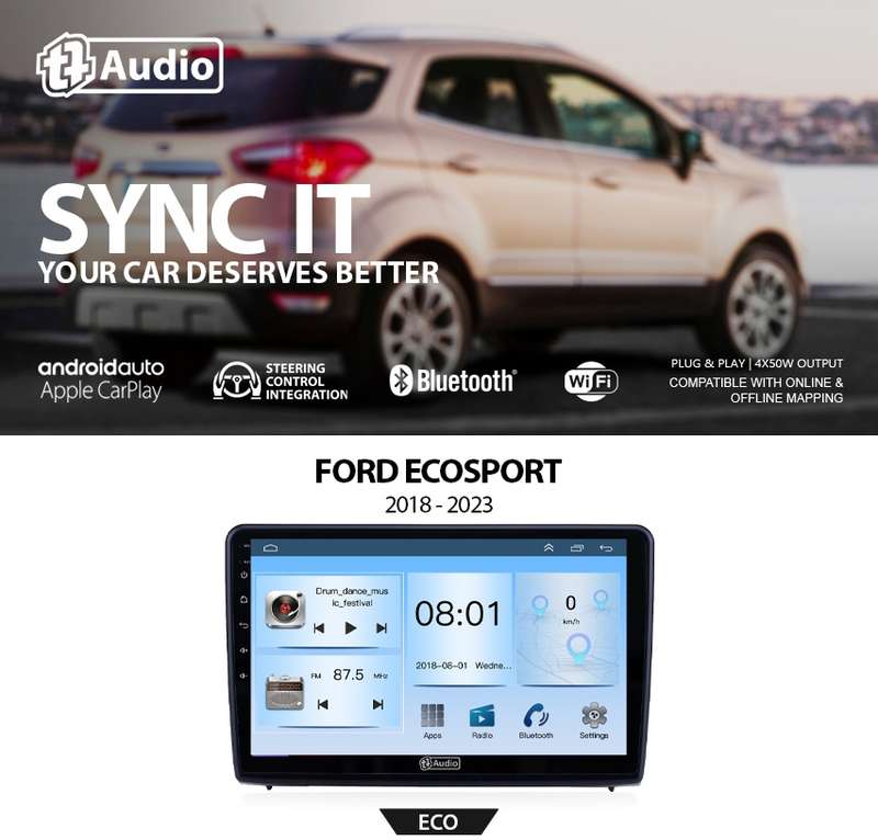 TT Audio 10" replacement radio FORD Ecosport 2018-2019 (ECO)