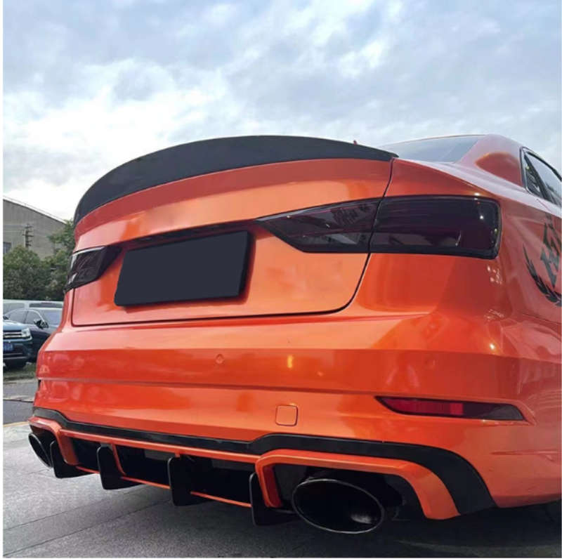 Audi A3 2016 Rear Diff Add On Sedan Gloss Black (For RS3)