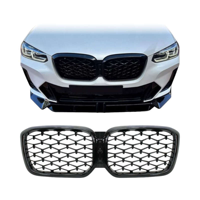 Gloss Black Diamond Grills Suitable to fit Bmw G01 X3 Facelift 2021+