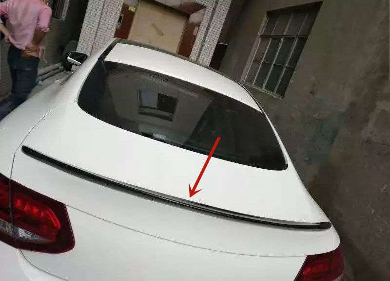 Mercedes C-Class 2014 W205 Coupe Boot Spoiler Gloss Black