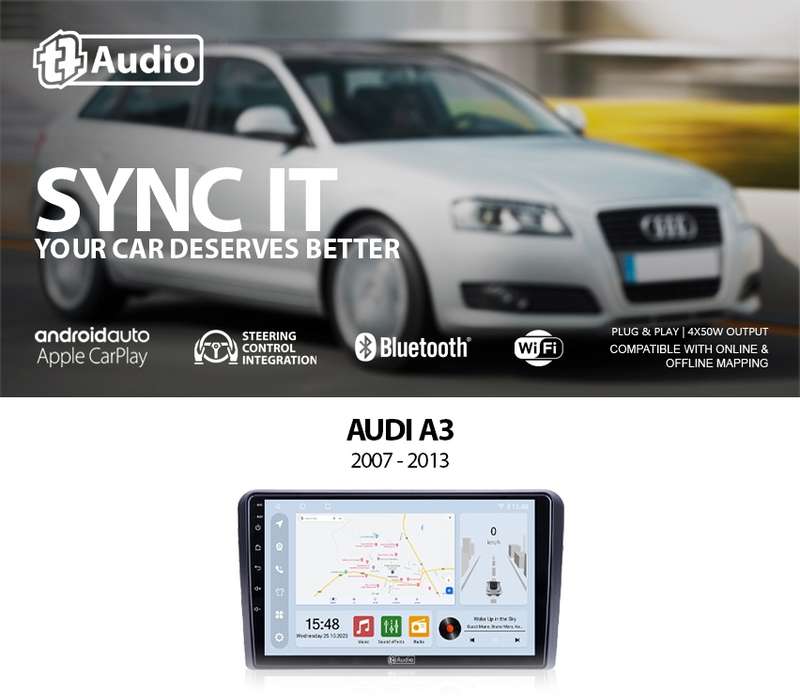 TT Audio 9" replacement radio for AUDI A3 2008-2013 CLASS D(Android 13)