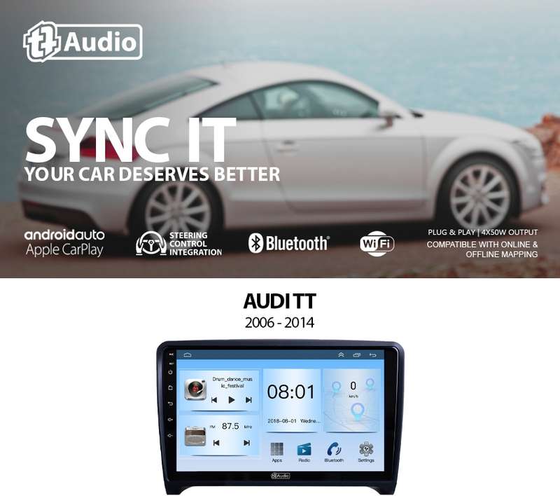 TT Audio 9" replacement radio for AUDI TT 2006-2014 Eco Spec (Android 12)