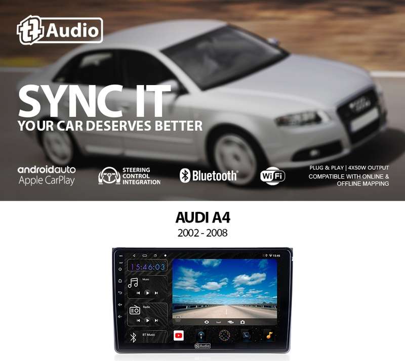 TT Audio 9" replacement radio for AUDI A4 2002 -2008 4G ULTRA (Android 11)