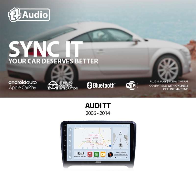 TT Audio 9" replacement radio for AUDI TT 2006-2014 Class D (Android 13)